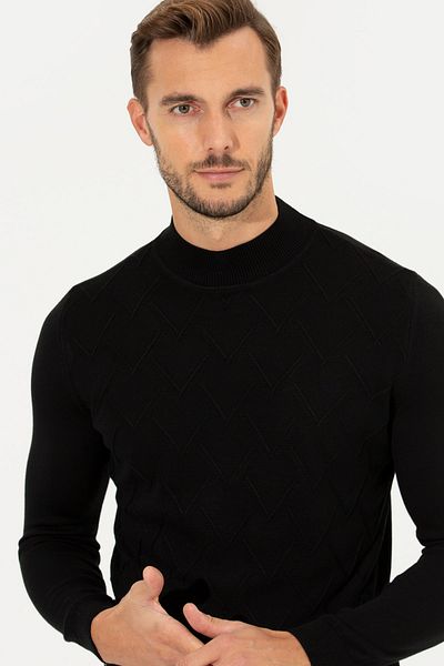 Pierre Cardin Ανδρικό μαύρο πουλόβερ