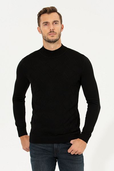Pierre Cardin Ανδρικό μαύρο πουλόβερ