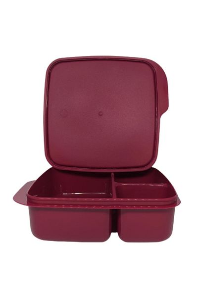 Pink Cat Kitchen Çankaya Buse Three Compartment Square Storage Container