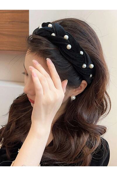 CSR AKSESUAR Incili Kadife Taç