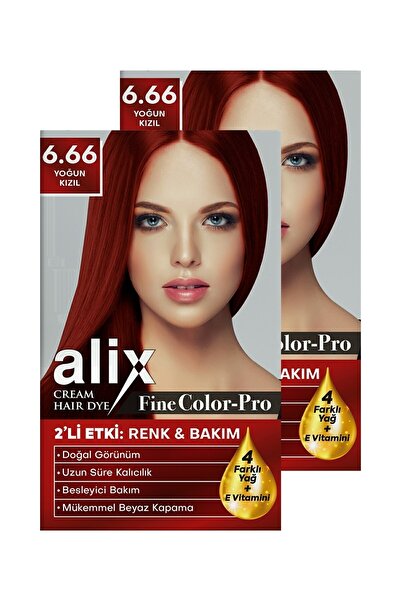 Alix 2' Li 6.66 Yoğun Kızıl Saç Boyası 090-2