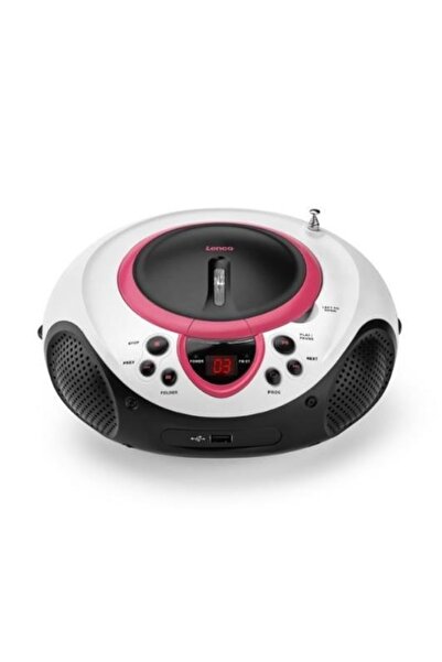 Lenco Scd-38 Pembe Taşınabilir Müzik Seti Radyo Cd Çalar Mp3 Usb