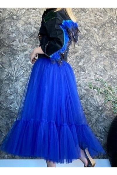 bi ters bi düz Mavi Tütü Etek