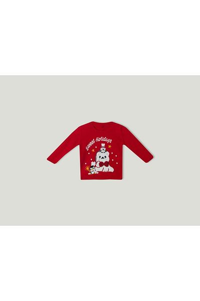 United Colors of Benetton Weihnachts-Sweatshirt mit Pinguin-Muster