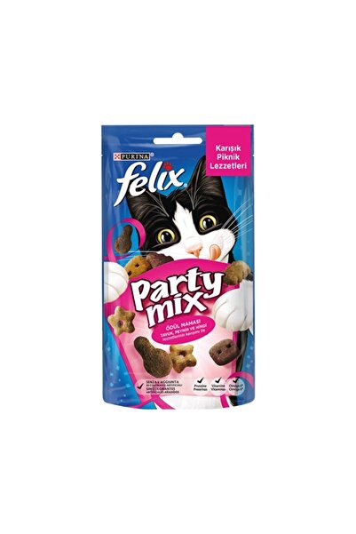 Purina Felix Türkay Petshop - Felix Party Mix - Kedi Ödül Maması Tavuk & Peyn...