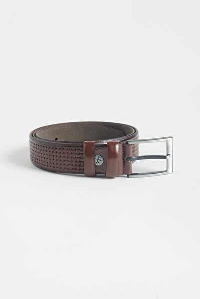 ALTINYILDIZ CLASSICS Чоловічий коричневий візерунчастий класичний ремінь