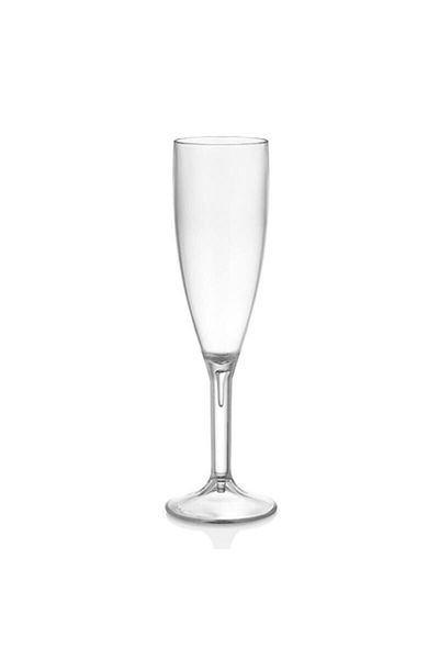 GastroPlast 24 Flute Champagne Glasses, 180 Ml, Polycarbonate, Transparent