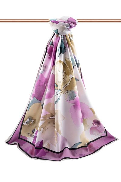 Vissona Γυναικείο Luxury Medina Silk Shawl Tan - Dusty Rose