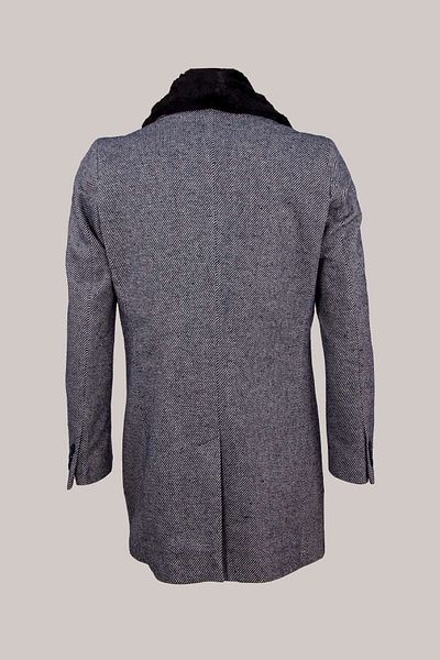 İgs Ανδρικό παλτό Navy Blue Standard με διπλό στήθος