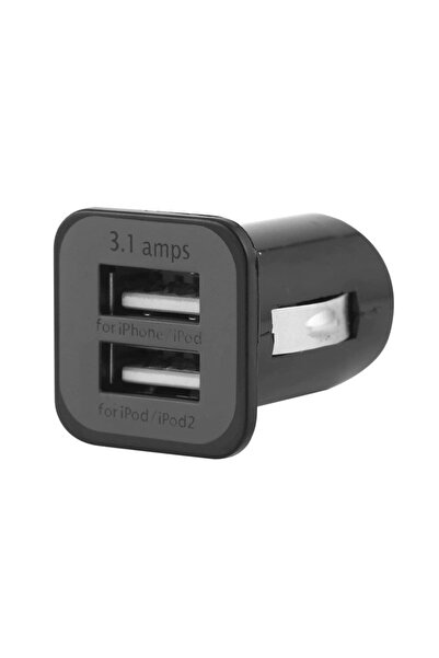 Knmaster Usams Çift Usb'li Araç Çakmaklık Şarj Adaptörü Siyah