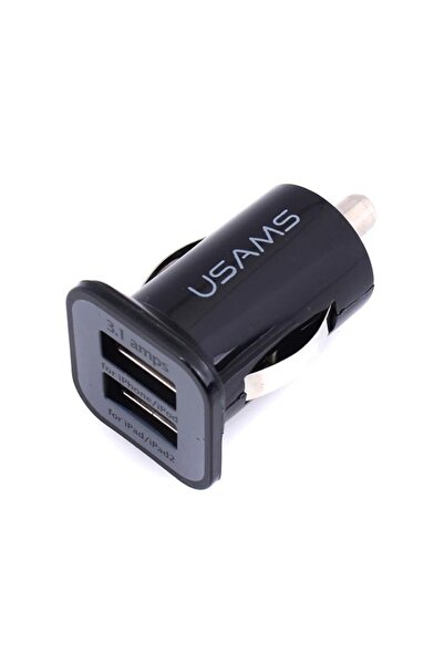 Knmaster Usams Çift Usb'li Araç Çakmaklık Şarj Adaptörü Siyah