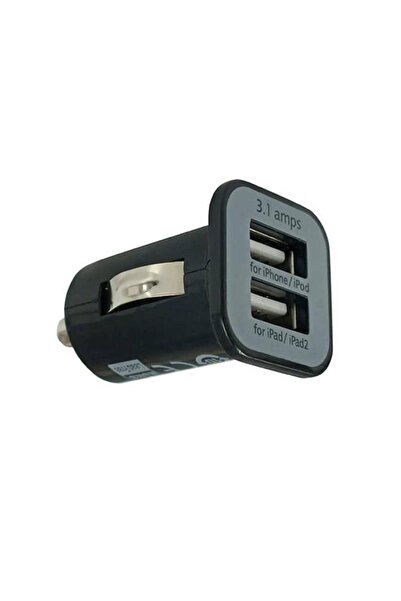Knmaster Usams Çift Usb'li Araç Çakmaklık Şarj Adaptörü Siyah