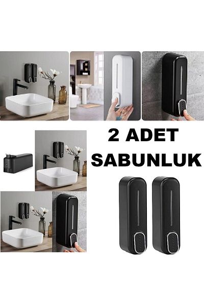 mrtbilisim Νέο μοντέλο δοσομετρητής σαπουνιού 350 ml Επιτοίχιος διανομέας υγρού σαπουνιού Μπουκάλι σαμπουάν Δοχείο σαπουνιού