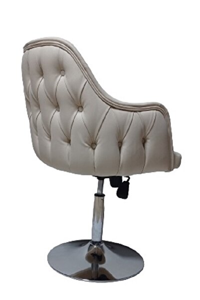 KamusalMarket Tekli Bekleme Koltuğu Tepsi Ayaklı Kapitone Desenli Suni Deri