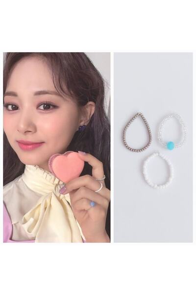 REN AKSESUAR مجموعة خواتم Tzuyu مرتين