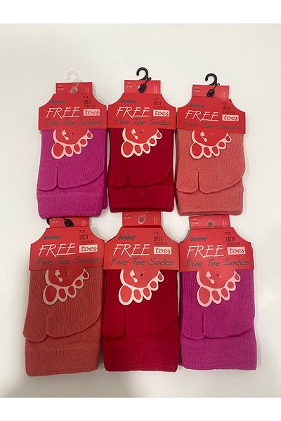 DEREBEY Size 36-40 Socks - Pack of 6 Anti-Fungal
