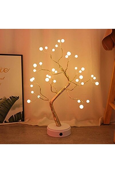 For Prime Işıklı Ağaç Inci Led Dekoratif Masa Üstü Işıklı Ağaç Usb Ve Pilli