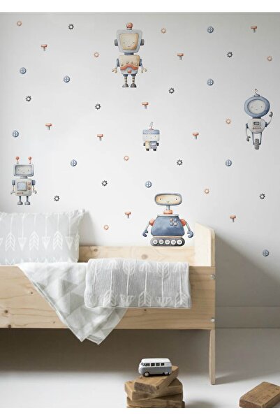 WALLHUMAN Robots Çocuk Odası Duvar Stıkerı