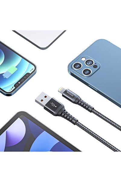 Mcdodo Ca-2261 Iphone Lıghtnıng Data Şarj Kablosu 3a 1m Siyah