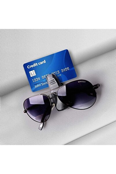 MasterCar Auto Car Interior Glasses and Business Card Holder - Clip Sunglasses