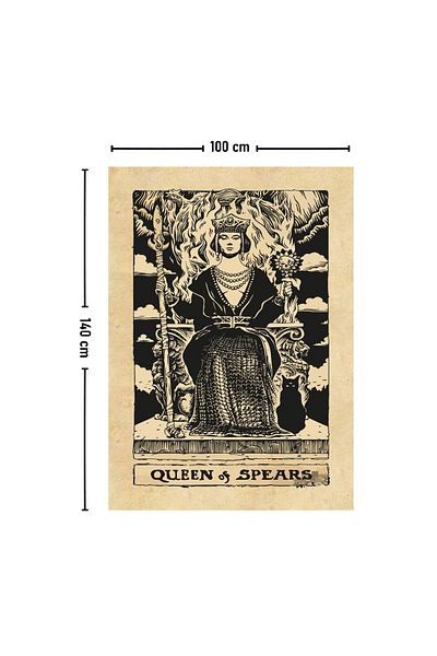 Vagonik Carte de tarot Queen Of Spears Covor de perete 140x100 Cm-70x100 Cm