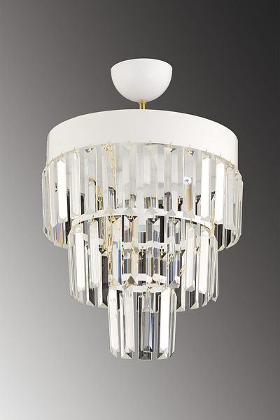 KARDELEN AYDINLATMA AVİZE Paris 4-Tier White Crystal Stone Modern Chandelier of 30'