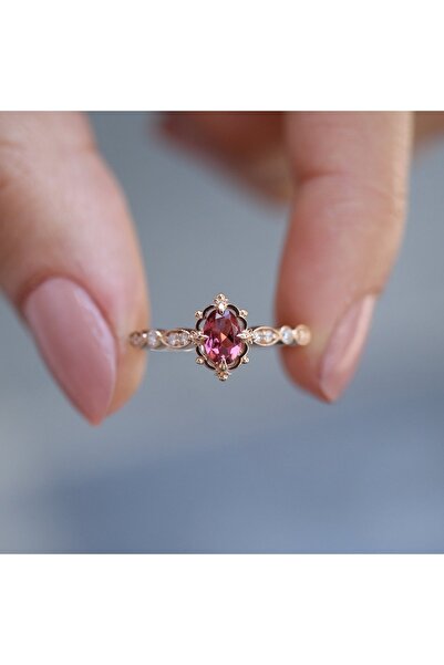 inza pırlanta Vintage Aria Turmalin & Pırlanta Yüzük