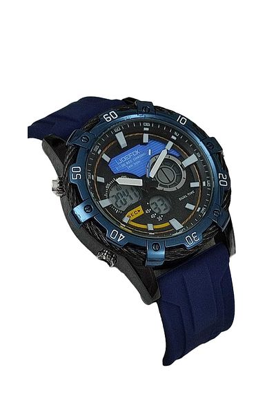 Joefox Men's Wristwatch Digital Analog Silicone Cord 1656
