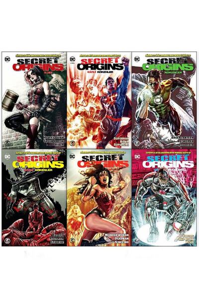 Çizgi Düşler Dc Secret Origins: Gizli Kökenler 6 Cilt Set (cyborg-harley Quin...