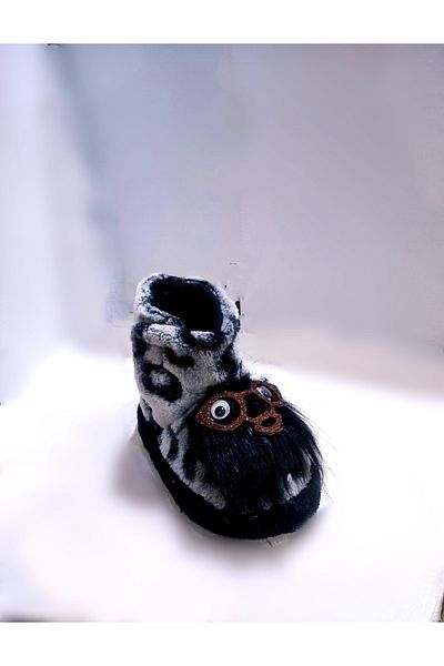 AYKABARAN Non-Slip Sole Baby Slippers, First Step Shoes, Anti-Sweat Wool Inside, Playing Eyes Slippers