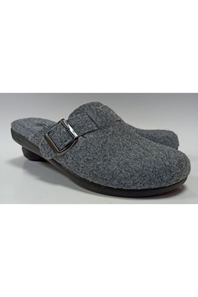 GEZER Felt Light and Comfortable Men's Home and Guest Slippers with Adjustable Buckle