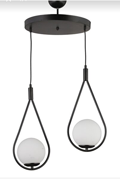 OSC HOME AYDINLATMA TASARIM Damla 2li Avize Siyah