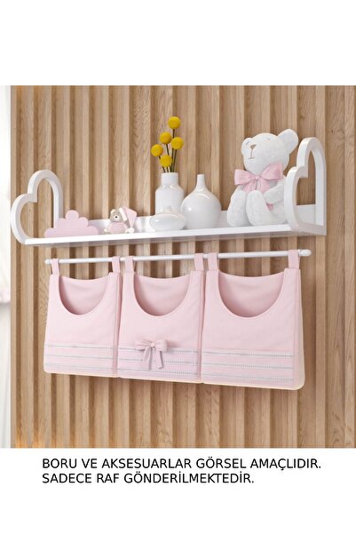 famesmob -kalpli Dekoratif Duvar Rafı Beyaz