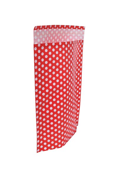 simagift Sima Gift Hediye Paketi Bantlı 25 Adet 25x30 Kırmızı Puantiyeli