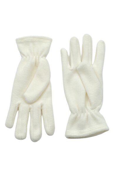 AXE SPORTSWEAR Women's Winter Ecru Thermal Fleece Gloves - Fleece Beanie Set of 2