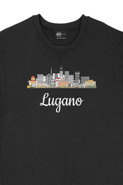 Cix Μαύρο φούτερ με θέα στο Lugano