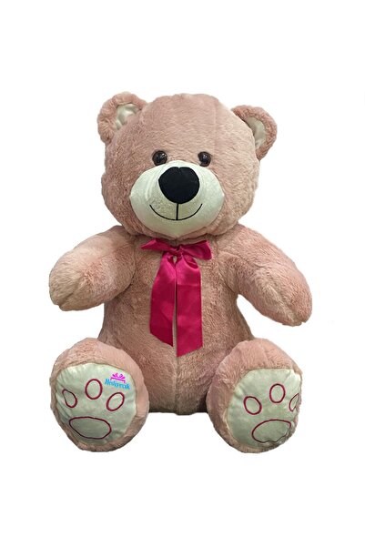 hediyecik 65 Cm Papyonlu Sevimli Peluş Ayıcık Pembe