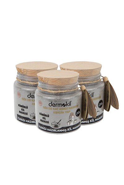 Dermokil Sen De Kat Kendi Maskeni Kendin Yap Kömürlü Kil Maskesi 220 Ml X 3 Adet