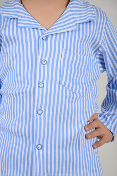 MİNYA KİDS Erkek Çocuk Çizgili Pijama Takımı