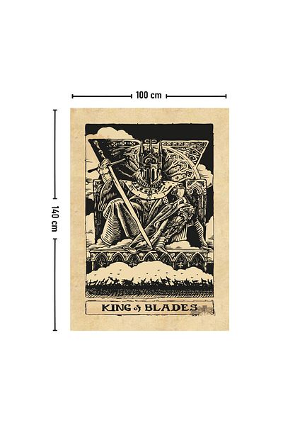 Vagonik Ταρώ Κάρτα King Of Blades Μοκέτα τοίχου 140x100 cm-70x100 cm