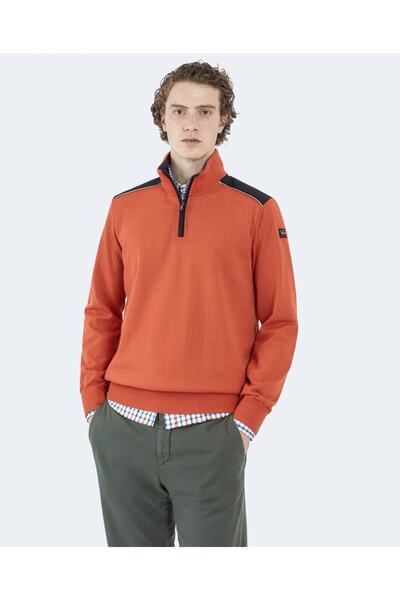PAUL&SHARK Men's Ziped Pullover C.wWool