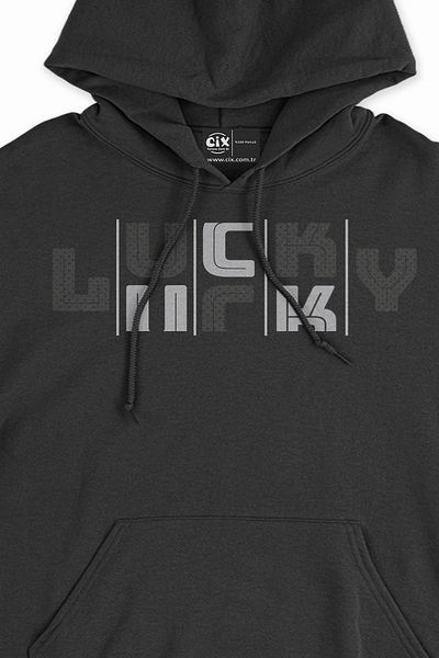 Cix Hanorac negru Lucky Lucky