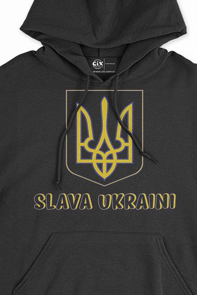 Cix Hanorac negru Slava Ukrain Peace
