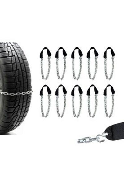 Ankanorm Takmatik Kar Zinciri Tak Çıkar Kaymaz Zincir Pratik Araba Lastik Zinciri Eldiven Hediyeli (10 Adet)