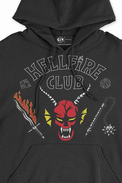 Cix Hanorac negru Hellfire Club
