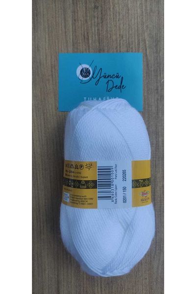 Tunç Dolly 5 Pieces Booties Socks Hand Knitting Yarn White