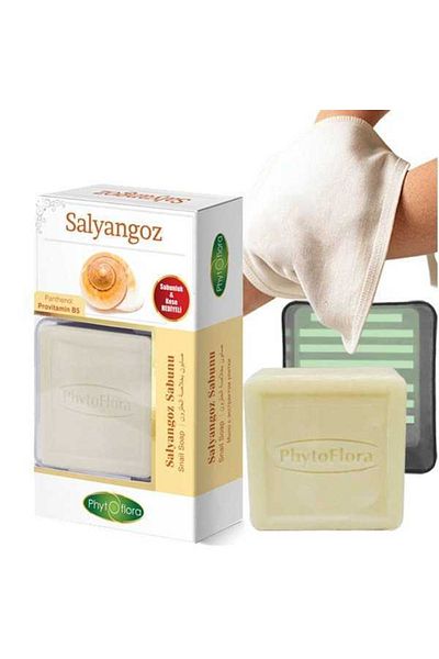 Phytoflora صابون بخلاصة الحلزون 125 جرام (مع حقيبة وموزع صابون هدية)