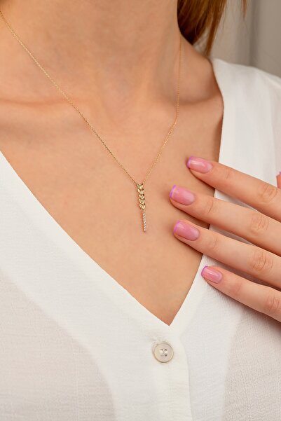 GençTaş Kuyumculuk 14 Ayar Altın Zirkon Taşlı Pars Kolye