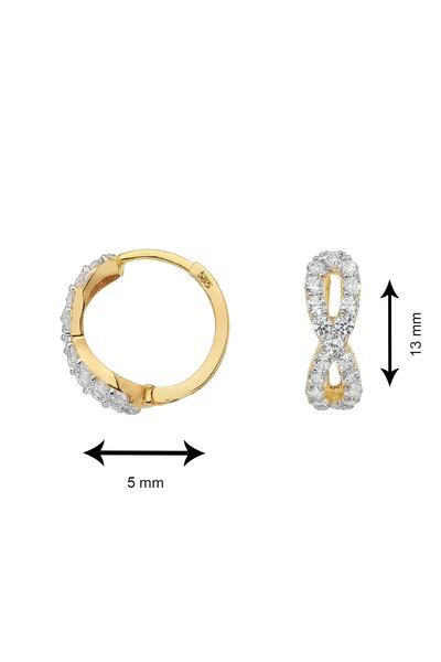 GençTaş Kuyumculuk 14 Ayar Altın Infinito Küpe