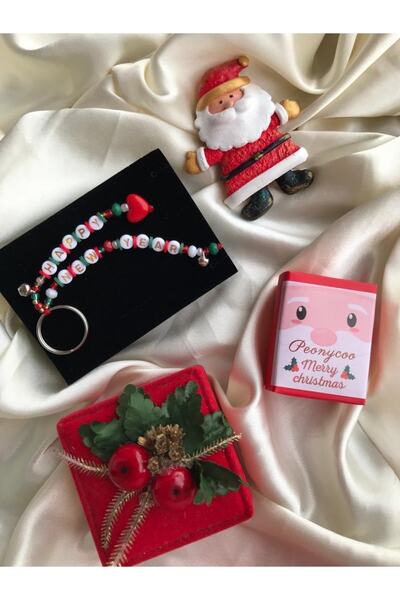 PEONY peonyofficiall Breloc de Anul Nou Breloc cu accesorii din cristal cu sc...